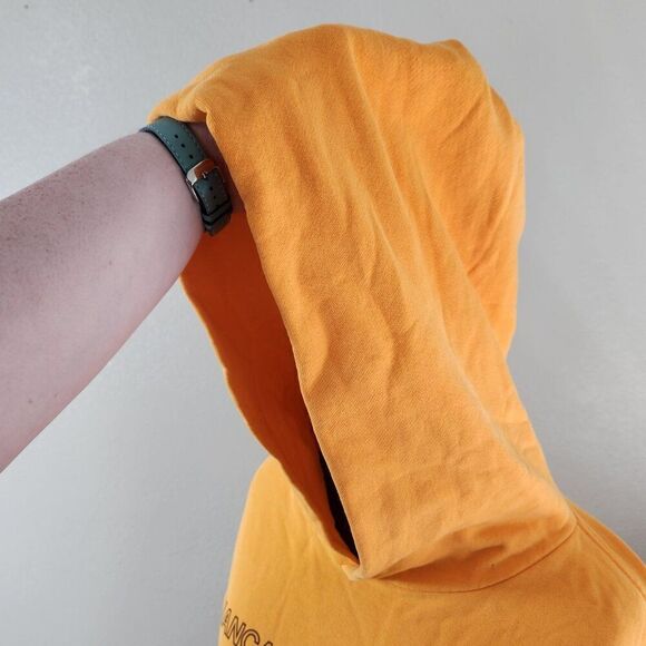 Bianca Chandon Yogi Pullover Hoodie Size XL Orange stars - Picture 7 of 16